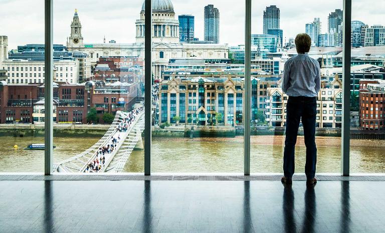 View above London: The city has always held a special role bridging the US and Continental Europe