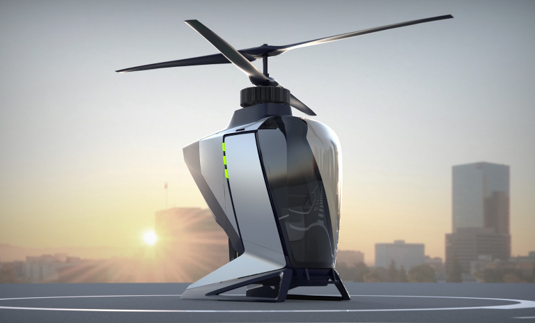 Picture showing the VTOL aircraft of FlyNow.