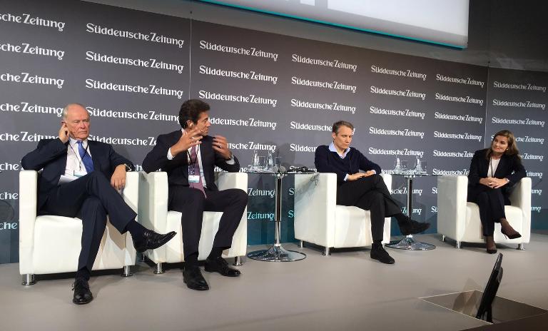 Exciting #SZgipfel panel on uncertainty: @CEBouee, Ann-Kristin Achleitner @TU_Muenchen, Sir Tim Clark @emirates, Oliver Samwer @RocketBerlin