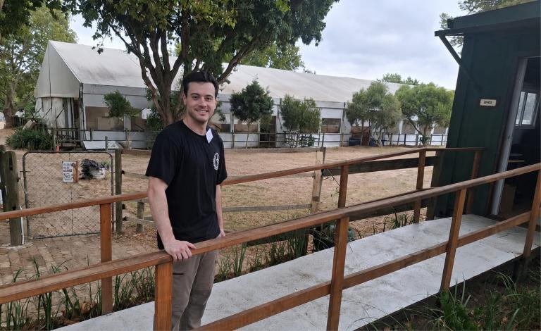 Radu in front on the SARDA riding center