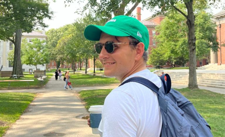 Coffee walk with founders on Harvard campus, just steps away from MIT