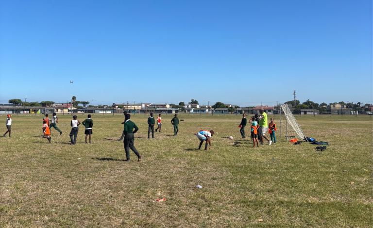 After-School Program (ASP) – Playing soccer with the learners