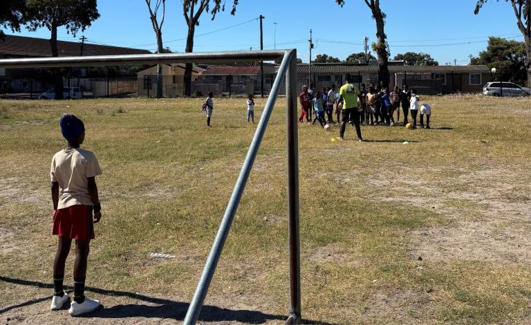 After-School Program (ASP) – Playing soccer with the learners