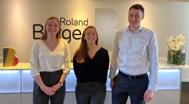 Madeleine, Chloé and Tom, 3 interns that are now working with us