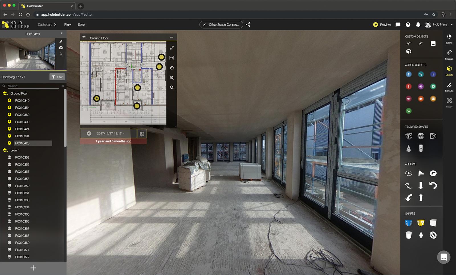 Screenshot of HoloBuilder.