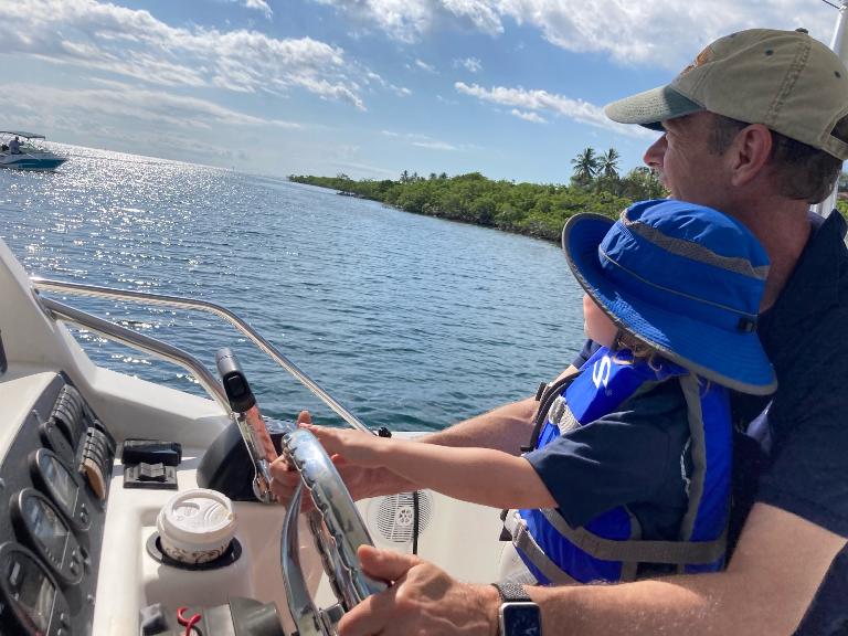 Rob Henske with his grandchild