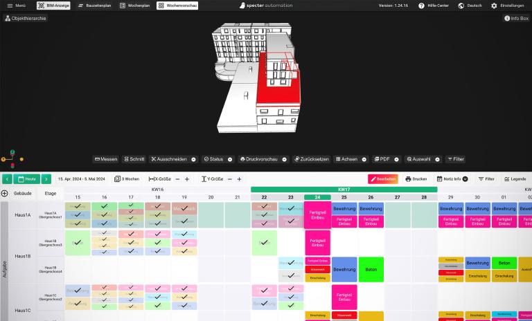 specter automation has created an intuitive 3D model-based assistance system that brings a variety of data to construction site managers.
