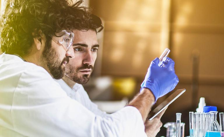 Two Scientists working in a lab