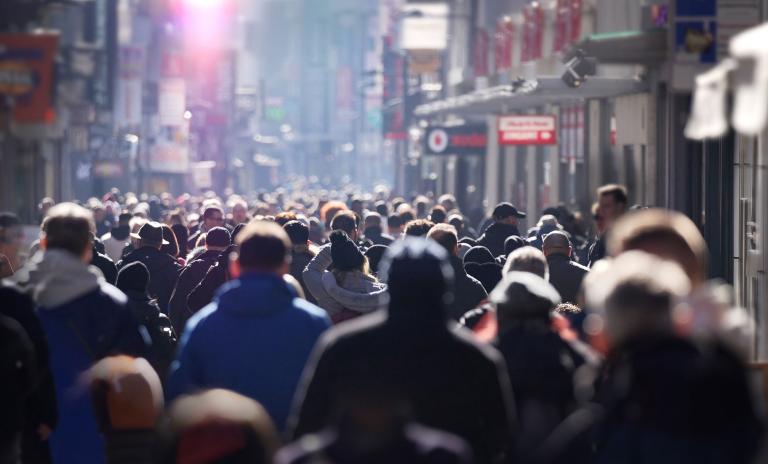 Crowd of people on the street