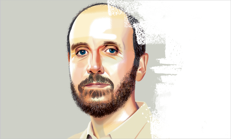 An illustration of screenwriter and playwright Jack Thorne.