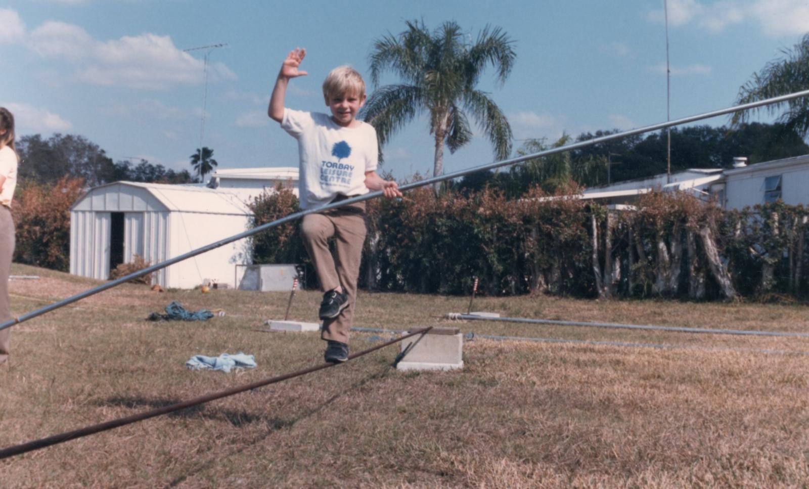 Born to fly: Like generations of his family before him, Nik Wallenda began learning the art of aerial showmanship as a toddler.