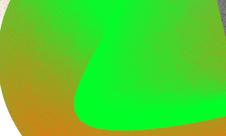 Abstract artwork in Neon Green and Neon Orange by Carsten Gueth