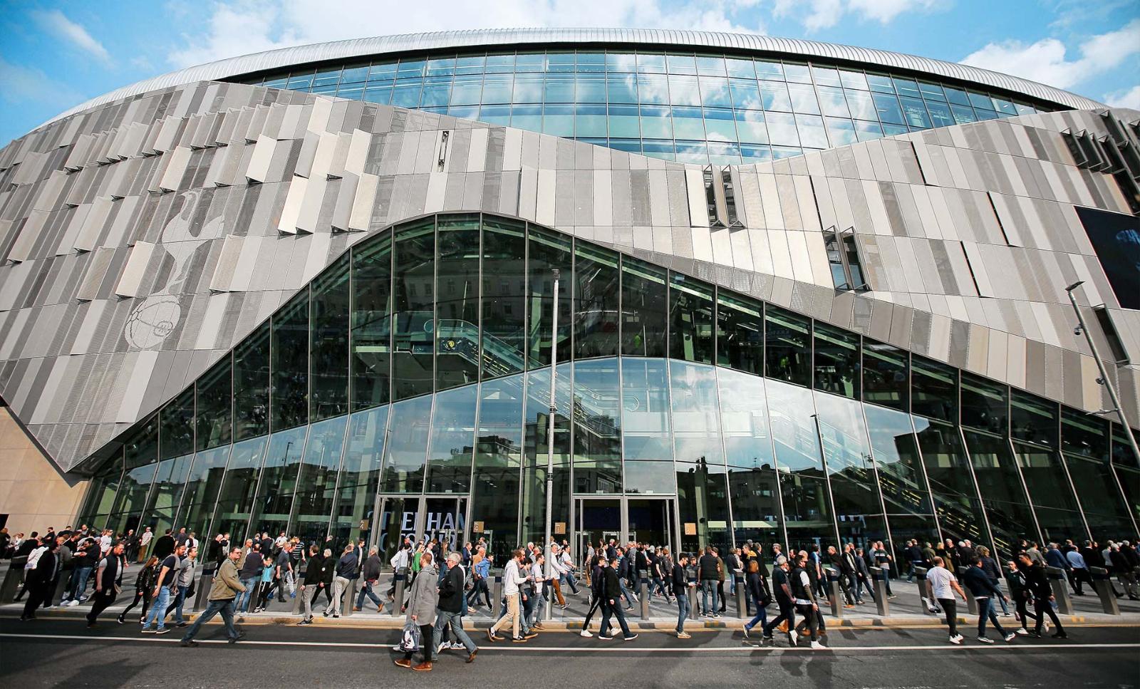 Home turf: Fans gather at Tottenham Hotspur Stadium, opened in April 2019 at a cost of $1.32 billion.