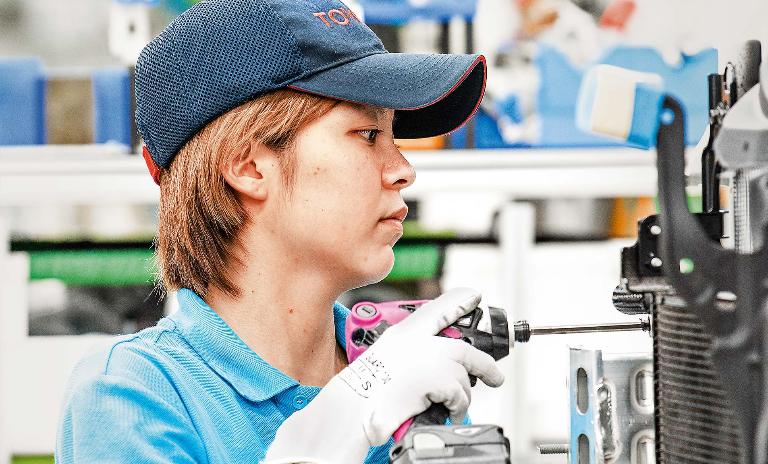 Not a robot in sight: The Toyota Mirai is 100% human-made.