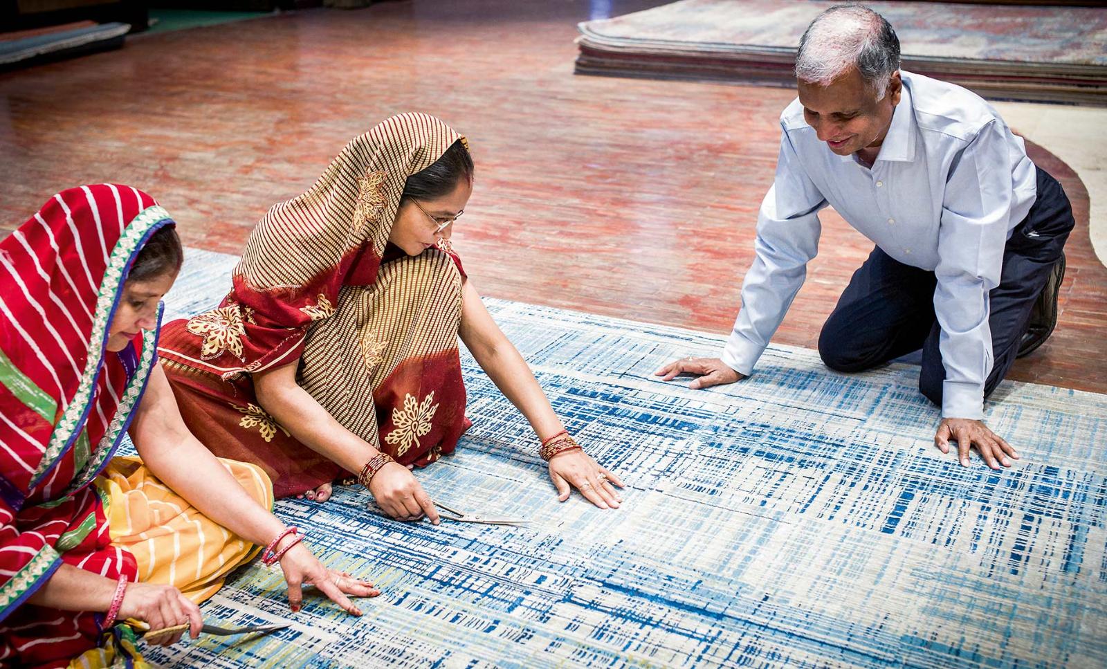 Woven into the fabric: Whatever the design, each Jaipur Rugs product represents a fusion of contemporary approaches to social change and traditional hand-knotted artistry.