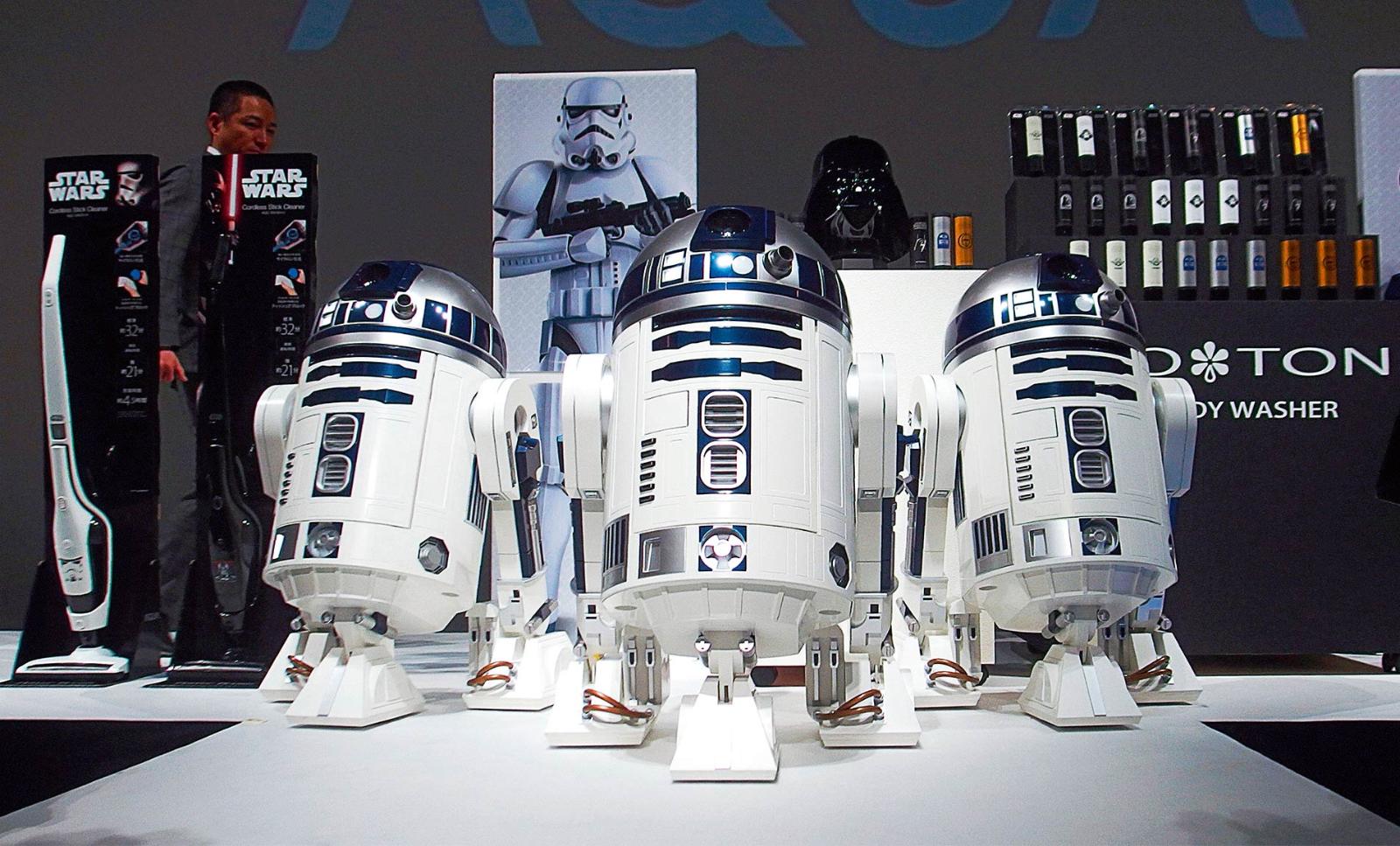 Haier premieres its R2-D2 refrigerator on October 29, 2015 in Tokyo, Japan.