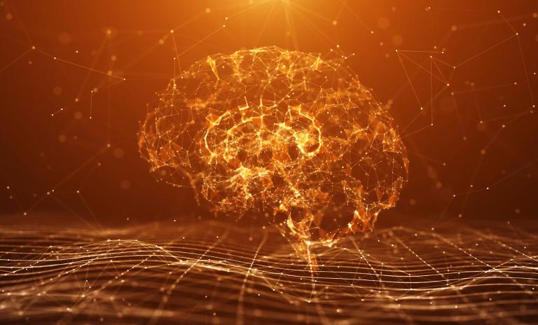 The ai-generated image of the brain