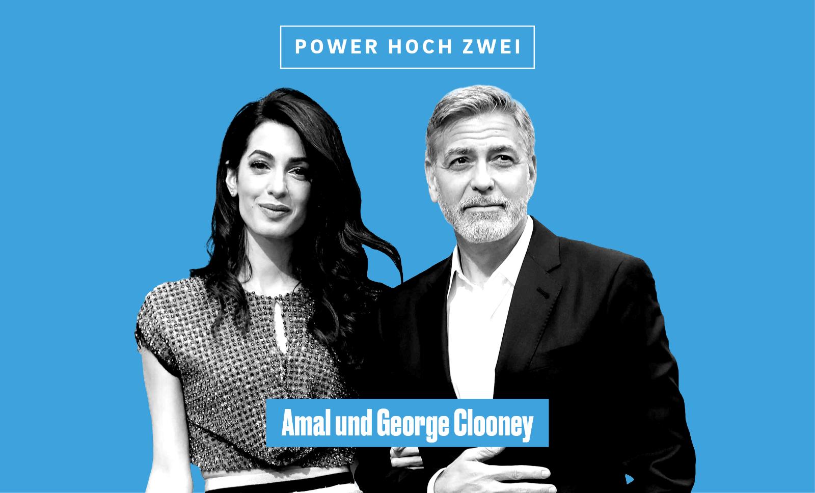 Ein Foto von Amal und George Clooney.