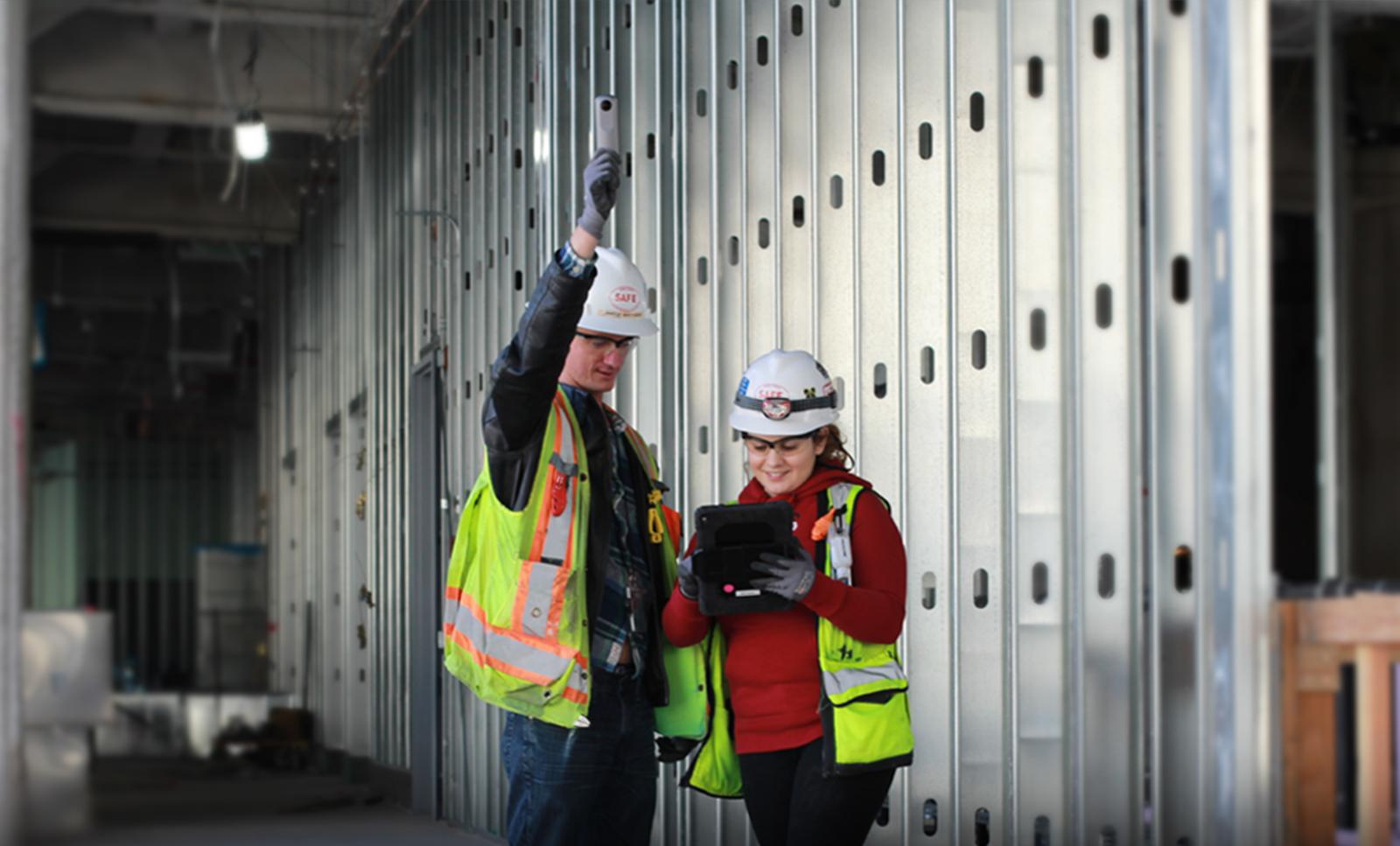 HoloBuilder in use on a construction site.