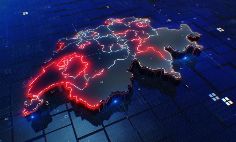 Digitale Landkarte der Schweiz