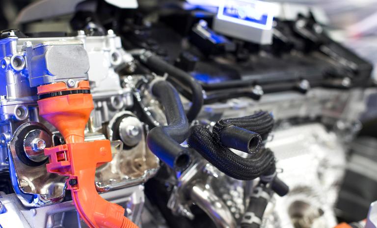 This picture shows the powertrain section of a vehicle