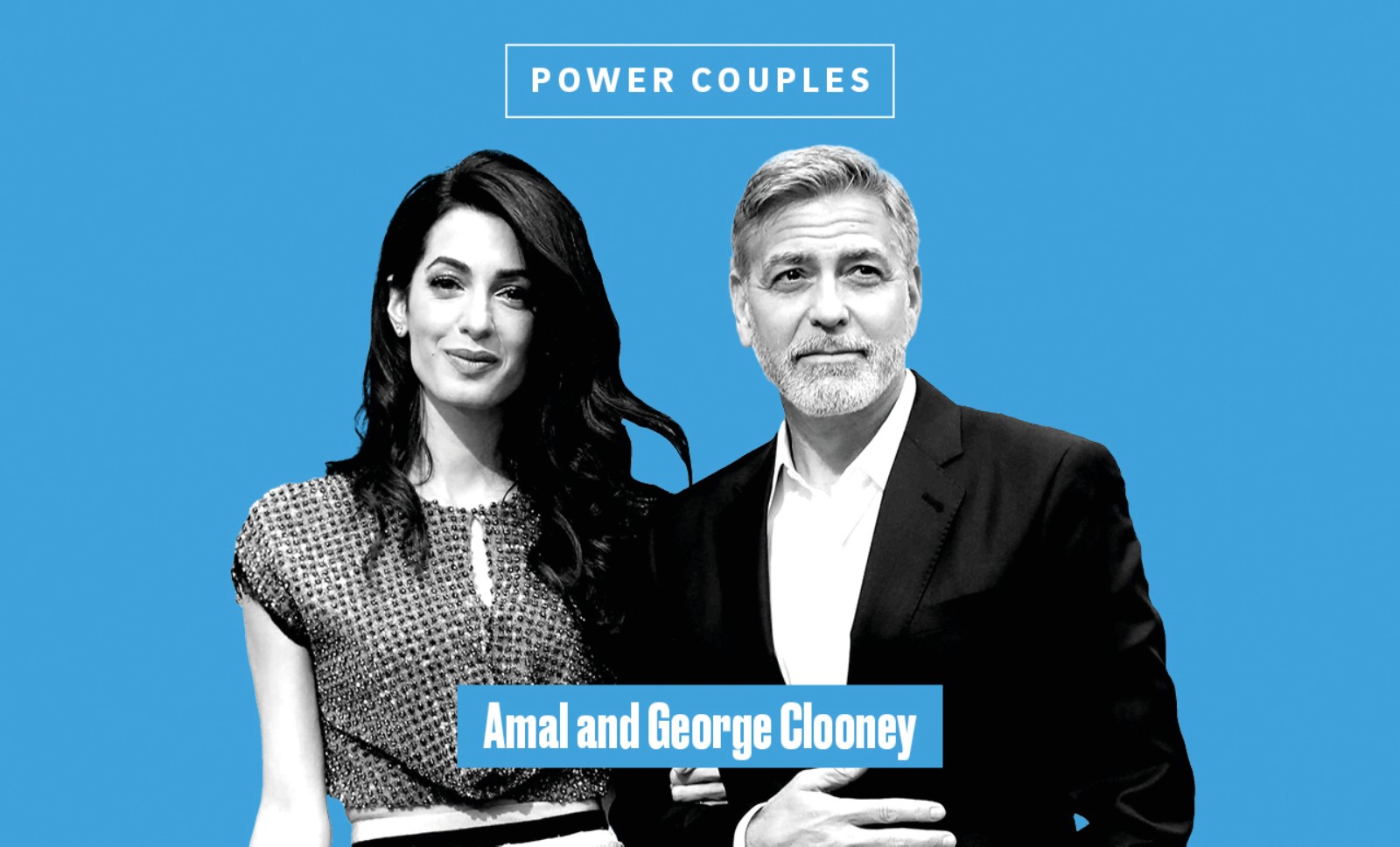 A photo of Amal and George Clooney.