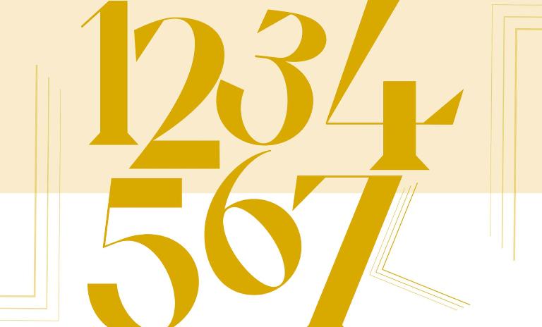 A collage of numbers