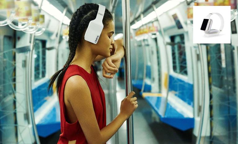 The newly launched smart headphone applying the idea of 'working out without a phone' (Vinci's official website)