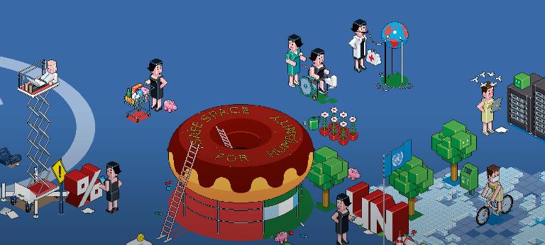 A Lego-style cartoon