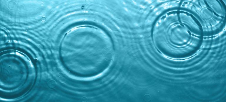 Circles from drops on the water