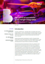 Music to your ears – The sound of successful post-merger integration