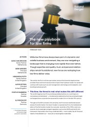 The new playbook for law firms